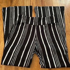 no boundaries black and white striped flare pants